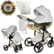 Carucior 2 in 1 Junama Diamond V2 Heart 01 White Gold