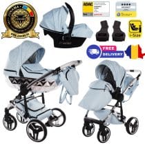 Carucior 3 in 1 Junama Diamond Heart Blue SLV
