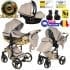 Carucior Junama Diamond V2 Heart 07 Beige Gold 3 in 1