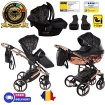 Carucior 3 in 1 Junama Diamond Heart 02 BLK