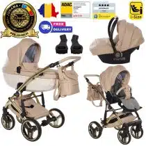 Cărucior 3 în 1 Junama Diamond Candy Premium 05 Beige