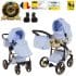 Cărucior 3 in 1 Junama Diamond Enzo BabyBlue