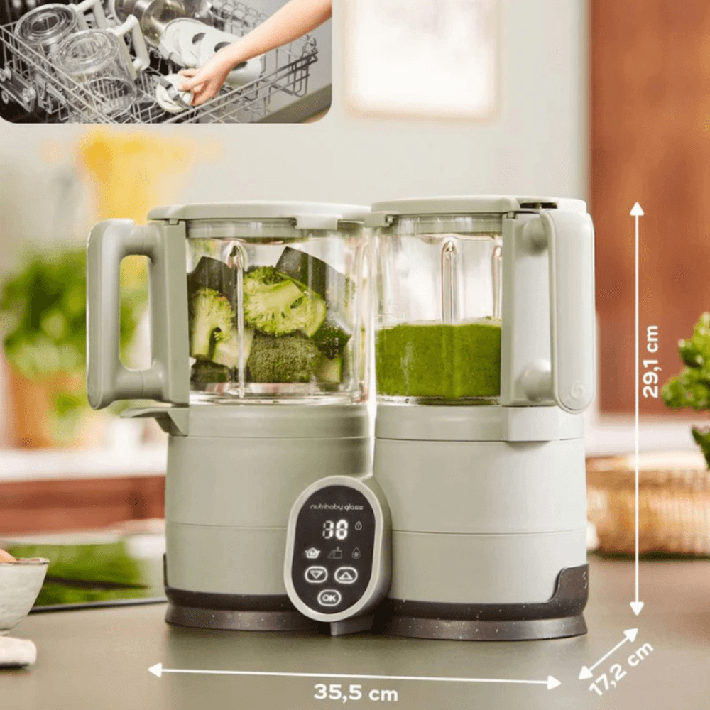 Robot multifunctional Nutribaby Glass 4 in 1 Celadon Greenh2 (2)