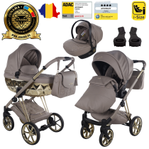 Cărucior 3 în 1 Junama Diamond Cubby 05 Premium Cappuccino