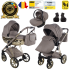 Cărucior 3 în 1 Junama Diamond Cubby 05 Premium Cappuccino